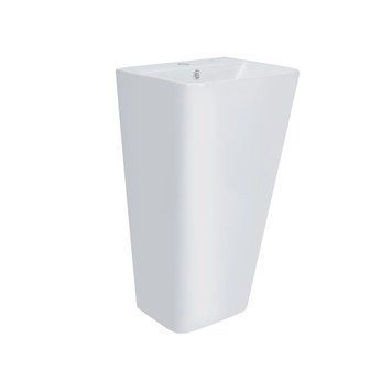 Комплект Qtap Tern: Раковина напольная моноблок 440х380х830 мм White + Донный клапан PU02O SD00053444 фото