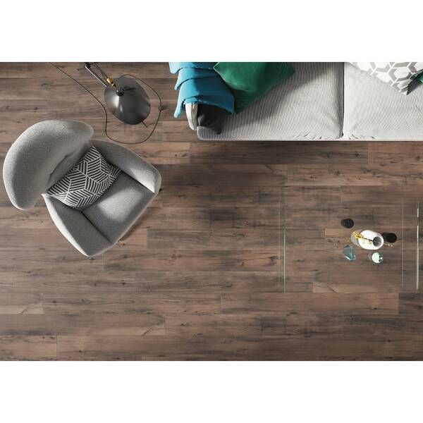 Керамограніт Cerrad Podloga Tonella Brown Rect 19,3х120,2 см 415960 фото