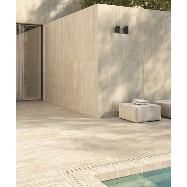 Керамограніт Italgraniti I Travertini TR03BA Travertino Beige Vein Cut Sq. 60x120 см 575956 фото