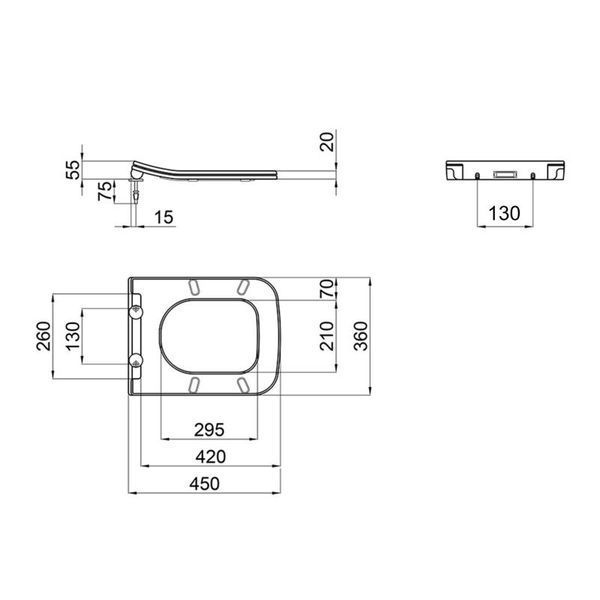 Сиденье для унитаза Qtap (Crow 520,640) с микролифтом Slim QT0599SC2170W SD00038756 фото