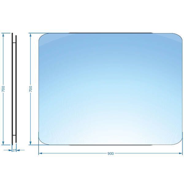 Зеркало Devit Basic 4900700 900х700 мм закругленное 592836 фото