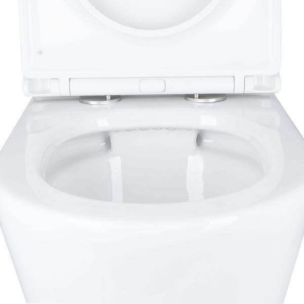 Унитаз напольный Qtap Dove Rimless безободковый с сиденьем Soft-close WHITE QT06228380BW SD00052622 фото