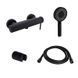 Комплект Qtap Robin Black Matt: Смеситель QTROB4060102B + Держатель QT829910842854OB + Шланг QTHADPVCSQ160B + Лейка QTRUC125BLM45951 SD00054149 фото 1