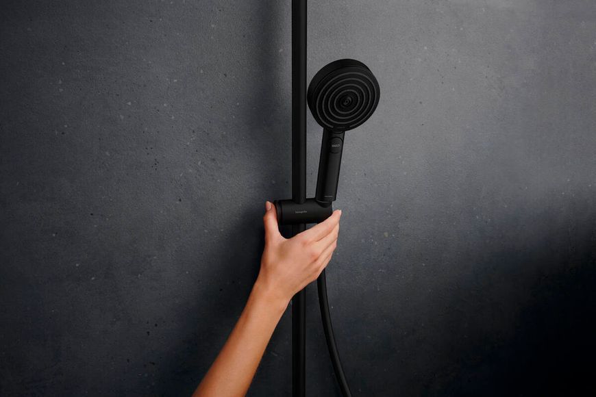 PULSIFY S PURO Showerpipe душова система 260 з термостатом, колір чорний матовий 98850 фото