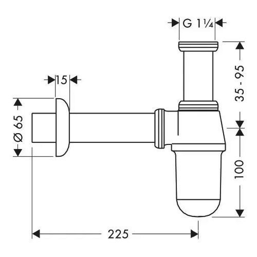 Сифон-стакан HANSGROHE 52053000 13112 фото