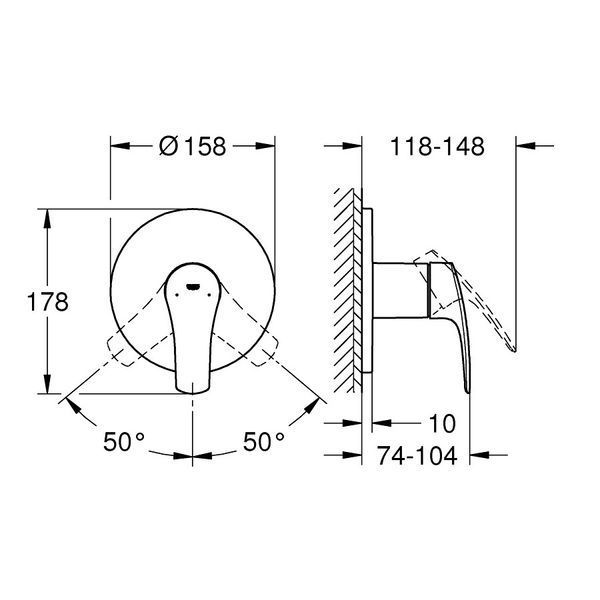 Смеситель для душа GROHE EUROSMART 24042003 86936 фото