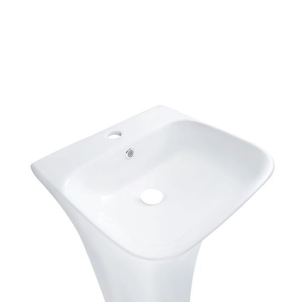 Комплект Qtap Crow: Раковина напольная моноблок 450x435x835 мм White + Донный клапан PU02O SD00053445 фото
