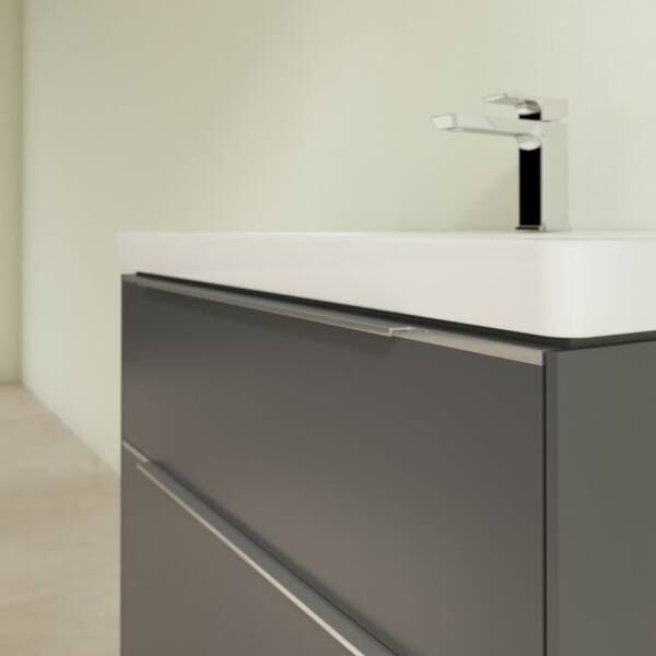 Тумба для раковины Villeroy & Boch Subway 3.0 C57400VR 80 см подвесная графит 503855 фото