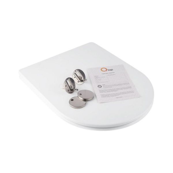 Сидіння для унітаза Qtap (Jay 520,640, Swan 520,640) з мікроліфтом Slim QT1699SC5176W SD00038757 фото