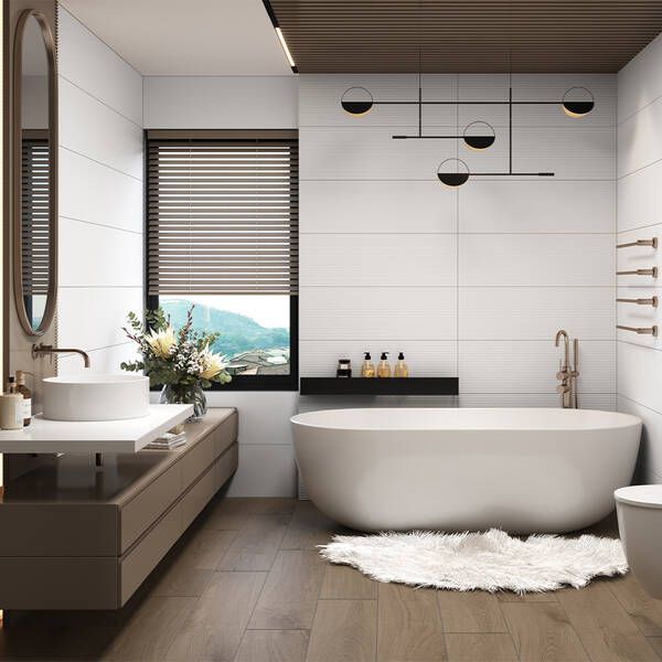 Личкувальна плитка Ceramica Deseo CK9108Q NONA BLANCO DECOR 30x90 см 596739 фото
