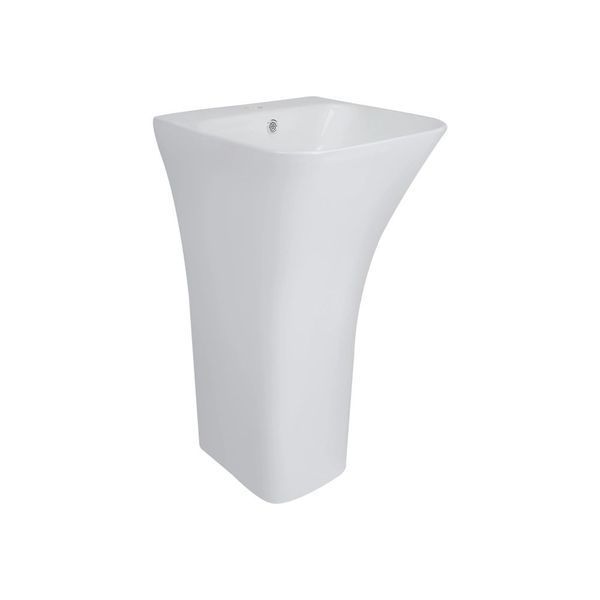 Комплект Qtap Crow: Раковина напольная моноблок 450x435x835 мм White + Донный клапан PU02O SD00053445 фото