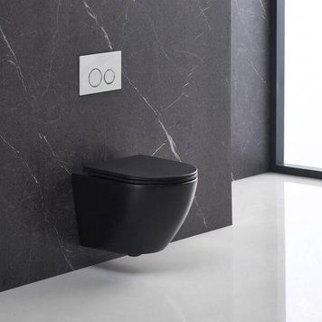 Унітаз підвісний Devit Flow DFL0460111MB 490х365х370mm з кришкою soft-close, матовий чорний 599346 фото