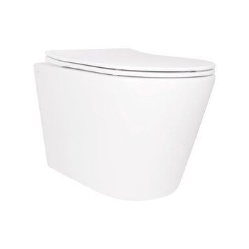 Унітаз підвісний Qtap Scorpio безободковий Ultra Quiet з сидінням Soft-close QT14332380ASW SD00054227 фото