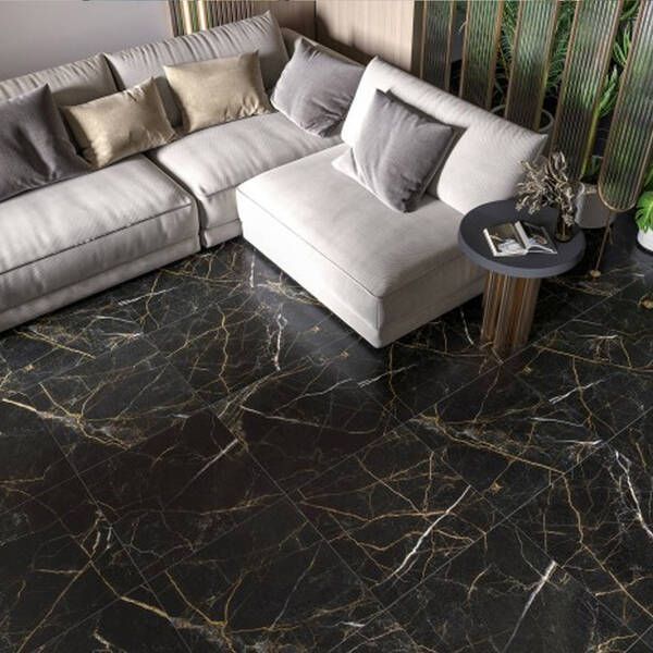 Керамограніт Golden Tile Marmo Perlanera Чорний 600x600 MPС580 60x60 см 584115 фото