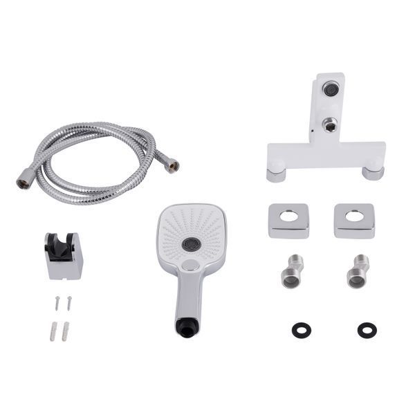 Смеситель для ванны Qtap Gemini (c душевым гарнитуром) QTGEM259CRW45683 Chrome/White SD00051807 фото