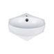 Комплект Qtap Leo N: Раковина подвесная угловая овальная 380x360x130 мм WHITE + Донный клапан PU02O SD00053455 фото 3