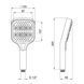Лійка для ручного душу Qtap Rucni 260x120 мм округла QTRUC125BLM45782 Black Matt SD00051906 фото 2