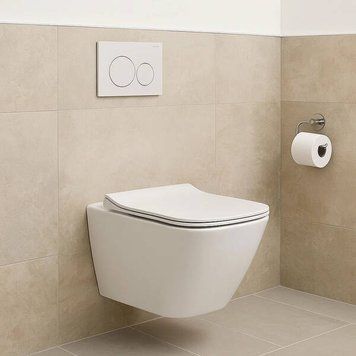 Унітаз підвісний Cersanit City Pro Vortex S701-884 СЕТ C200 з тонким дюропластовим сидінням, білий 587247 фото
