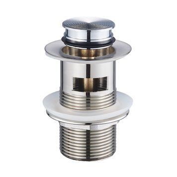 Донный клапан click-clack с переливом, без керамической накладки, латунь, 1 1/4", cepillado n&iacute;quel 94268 фото
