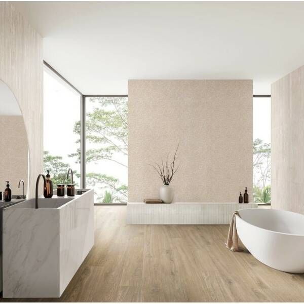 Плитка Ragno RCUL Travertino Wall Cross Beige Rett 40х120 см 581998 фото