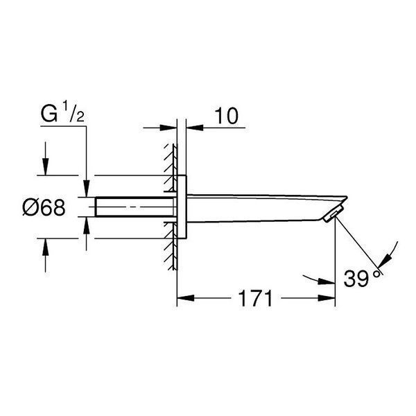 Вилив настінний GROHE EUROSMART 13448003 86934 фото