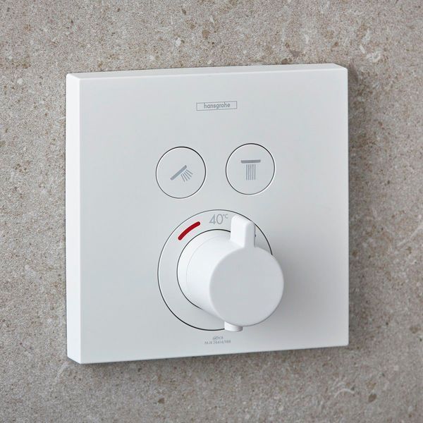 ShowerSelect Термостат для 2х споживачiв, прихованого монтажу, колiр матовий бiлий 70971 фото