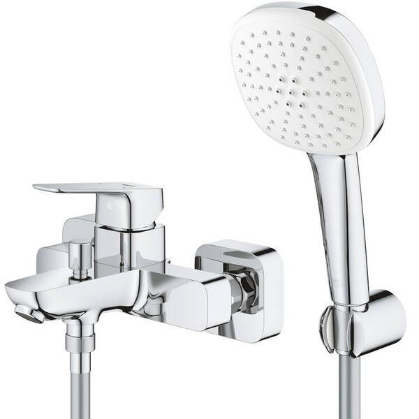 Смеситель для ванны Grohe Cubeo 1018140000 с душевым набором, хром 574088 фото