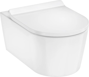 ELU PURA S подвесной унитаз 54*36,6см AquaHelix Flush, в комплекте с сиденьем Slim с функцией SoftClose and QuickRelease 100388 фото