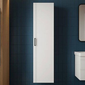 Пенал Devit Urbanis 454170W універсальний 170 см з чорними ручками, білий 585684 фото