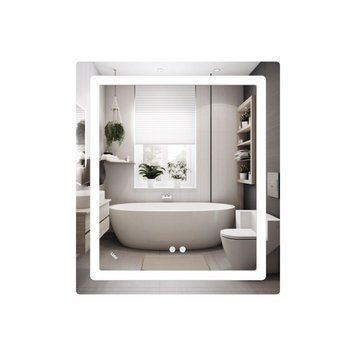 Зеркало Lidz Kubis (KU2) 700х800 с LED-подсветкой Touch, с антизапотеванием, с диммером, рег. яркости LD78LF904708048447 SD00054571 фото