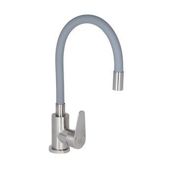 Смеситель для кухни Lidz Vida 015F3 с гибким изливом (k35) LDVID015F3GRE43356 Grey SD00049479 фото