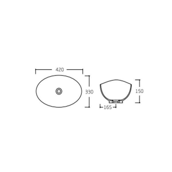 Раковина-чаша Qtap Dove 420x330x150 White QT06116062AW SD00052907 фото