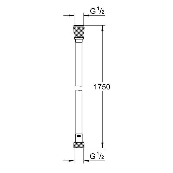 SILVERFLEX-душевой шланг 1,75м (на обоих краях вращающийся корпус), серебро 12049 фото