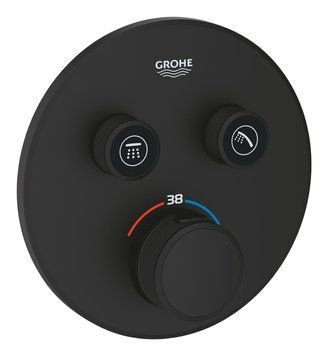 29507KF0 Grohtherm SmartControl Зовнішня частина термостату прихованого монтажу на 2 споживачі, чорний (1 сорт) 544381 фото
