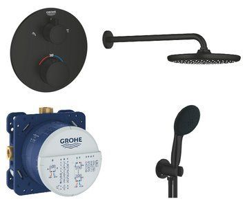 GROHTHERM набір для душу (266682430+35604000+1022082430+264062433) колір чорний матовий 98995 фото