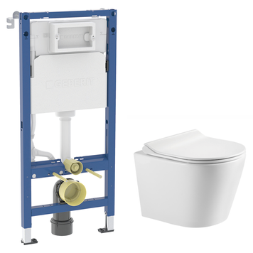 Набір інсталяційний: DOBRY c06822200 унітаз twist, сидіння duroplast +458.103.00.2 DUOFIX Basic інсталяція для унітазу, без клавіші 102333 фото