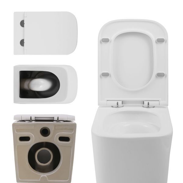 Унитаз напольный Qtap Tern безбачковый Ultra Quiet безободковый с сиденьем Soft-close WHITE QT17223303AW SD00052586 фото