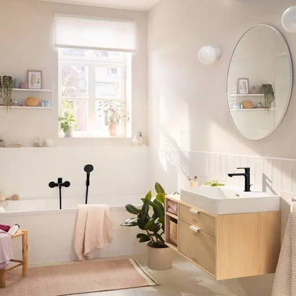 Змішувач для раковини Hansgrohe Rebris S CoolStart EcoSmart+ 72588670 чорний матовий 578353 фото