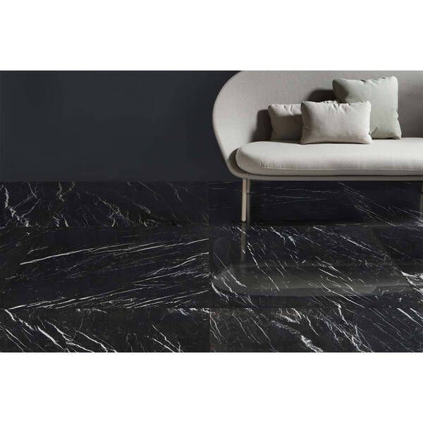 Керамогранит Peronda Marquina Black/Nat/R 75,5x151 см 400229 фото