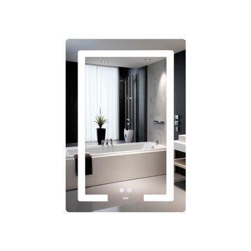 Зеркало Lidz Kubis (KU2) 600х800 с LED-подсветкой Touch, с антизапотеванием, с диммером, рег. яркости LD78LF937608048449 SD00054573 фото