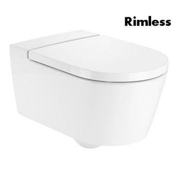 INSPIRA Round унiтаз 370*560*440мм, пiдвiсний, круглий, Rimless, горизонтальний випуск 51687 фото