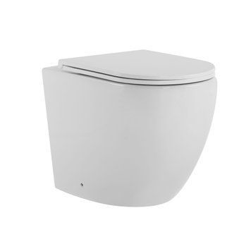 Унитаз напольный Qtap Robin безбачковый Ultra Quiet безободковый с сиденьем Soft-close WHITE QT13223381AW SD00052587 фото