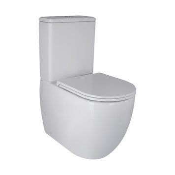 Унітаз-компакт Qtap Robin Ultra Quiet безободковий з сидінням Soft-close QT13226089AW SD00051949 фото