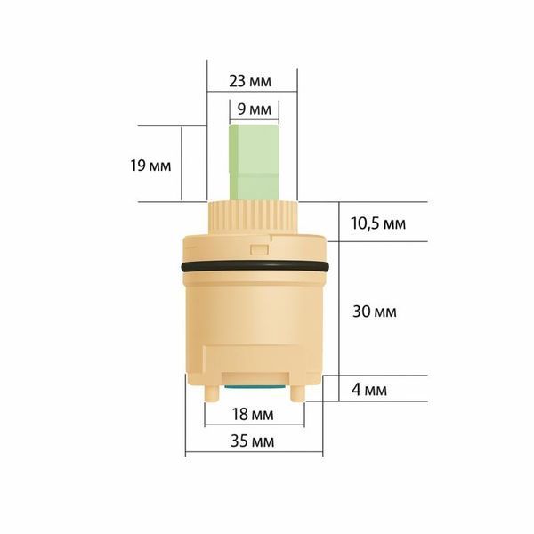 Картридж Lidz (35х35х63,5) для змішувачів Astra LD353563548979 SD00055103 фото