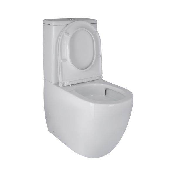 Унітаз-компакт Qtap Robin Ultra Quiet безободковий з сидінням Soft-close QT13226089AW SD00051949 фото