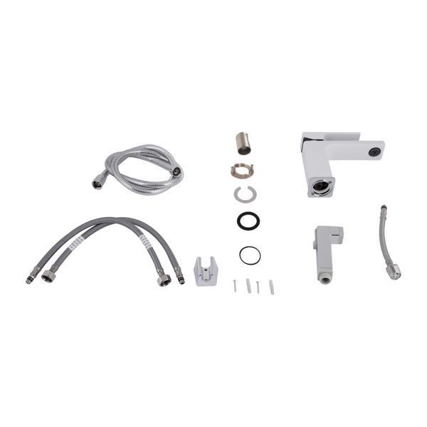 Змішувач для раковини Qtap Gemini (з гігієнічним душем) QTGEM272CRW45691 Chrome/White SD00051815 фото
