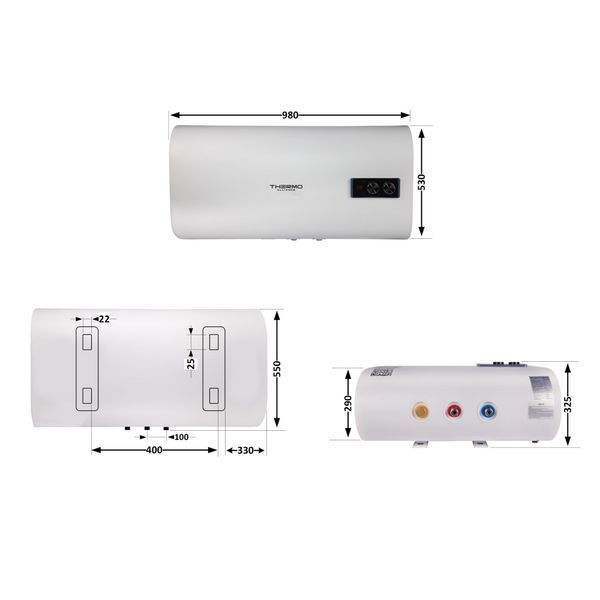 Водонагреватель электрический Thermo Alliance 80 л плоский горизонтальный, мокрый ТЭН 2 кВт (0,8+1,2) DT80H20G(PD) SD00032265 фото