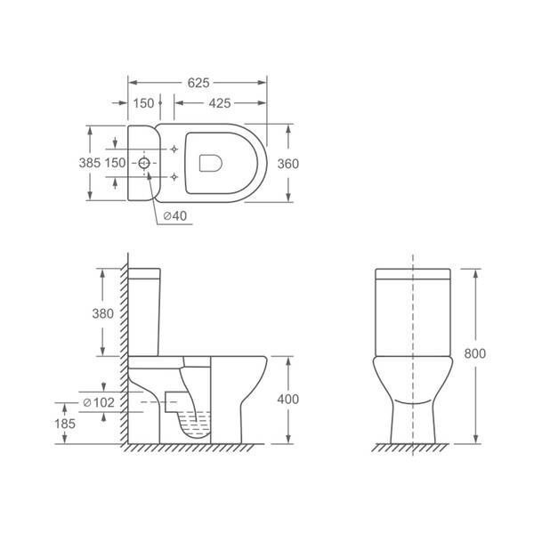 Унитаз-компакт Devit Basic Round 3020147 безободковый с крышкой soft-close, белый 589348 фото