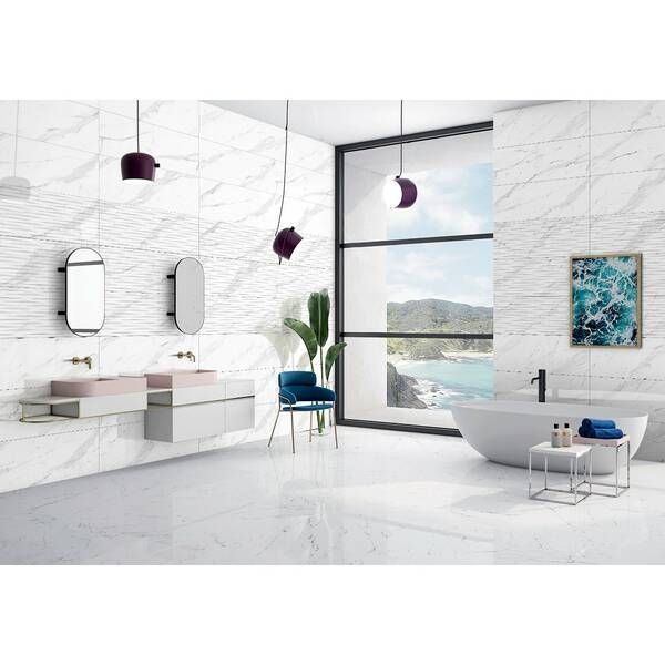 Плитка Ceramica Deseo Adua White 30х90 см 534673 фото