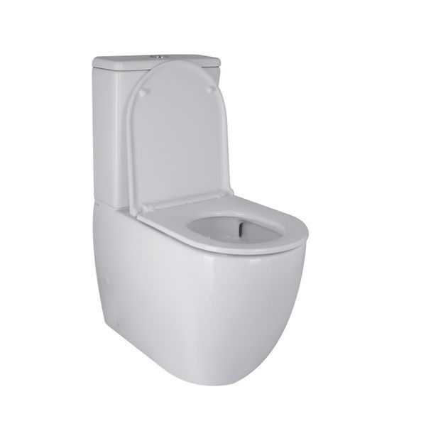 Унітаз-компакт Qtap Robin Ultra Quiet безободковий з сидінням Soft-close QT13226089AW SD00051949 фото
